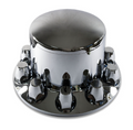 285mm PCD, Chrome Plastic Rear Axle Cover - Screw on nutcovers