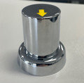 32mm Chrome Plastic Top Hat Nut Cover with Indicator