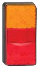 LED autolamps LED Stop/Tail/Indicator Trailer Light with Red Reflector. 14 LED Diodes. Multivolt 12/24 Volt. ADR Approved.
