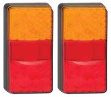 LED autolamps LED Stop/Tail/Indicator Trailer Lights with Red Reflector, Pack of 2 Lights. 14 LED Diodes. 12 Volt Only. ADR Approved.