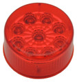 2 inch Round Red LED Marker Light with Red Lens complete with rubber grommet & plug