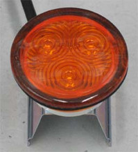 Amber LED Round Light.Suits Chassis Pole.Multivolt 12/24 Volt.