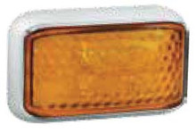 LED Autolamps Amber LED Side Direction Lamp with Chrome Base. 4 LED Diodes. Multivolt 12/24 Volt. 5 Year Warranty. ADR Approved.