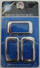 Chrome Rocker Switch Bezel. Set of 3.