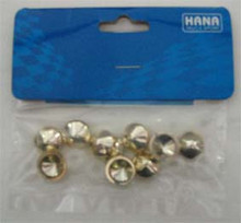 Small Gold Pointed Screw Cover. Packet of 10.