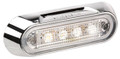 Narva White LED Marker Light, with Clear Lens and Chrome Base. Multivolt 12/24 Volt. 5 Year Warranty. ADR Approved.