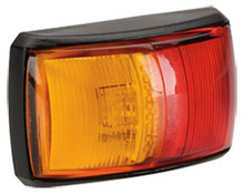 Narva Red/Amber LED Side Marker Light, with Red/Amber Lens and Black Base. Multivolt 12/24 Volt. 5 Year Warranty. ADR Approved.