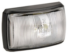 Narva White LED Marker Light, with Clear Lens and Black Base. Multivolt 12/24 Volt. 5 Year Warranty. ADR Approved.