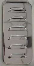 Stainless Steel Vent Door Cover with Louvers. Fits Kenworth.