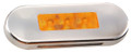 Lucidity Amber Flush Mount LED Marker Light with Amber Lens & Stainless Steel Cover