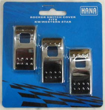 Chrome Rocker Switch Cover. Pack of 3.