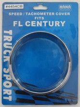 Chrome Speedo/Tacho Bezel with Visor. To Suit Freightliner Argosy/Century.