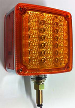 Amber Double Face LED Indicator with Amber Lens. Single Stud. 12 Volt Only. 5 Year Warranty.