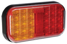 Narva LED Stop/Tail/Indicator Light, with Amber/Red Lens and Built in Reflector. Multivolt 12/24 Volt. 5 Year Warranty. ADR Approved.