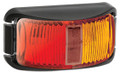 Narva Red/Amber LED Side Marker Light, with Clear Lens and Black Base. Multivolt 12/24 Volt. 5 Year Warranty. ADR Approved.