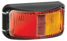 Narva Red/Amber LED Side Marker Light, with Clear Lens and Black Base. Multivolt 12/24 Volt. 5 Year Warranty. ADR Approved.