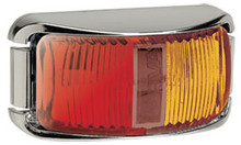 Narva Red/Amber LED Side Marker Light, with Clear Lens and Chrome Base. Multivolt 12/24 Volt. 5 Year Warranty. ADR Approved.