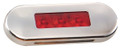 Lucidity Red Flush Mount LED Marker Light with Red Lens & Stainless Steel Cover