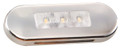 Lucidity White Flush Mount LED Marker Light with Clear Lens & Stainless Steel Cover