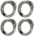 Chrome Gauge Cover Small with Visor Suits Australian Kenworth (Pack of 4)