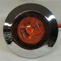 1 inch Mini Amber LED Light with Chrome Bezel