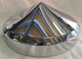 Rear 8 inch Chrome Pointed Hub Cap