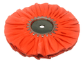 Zephyr Orange Ruffy Clear Dip Very Heavy Cutting Airway Buffing Wheel - 8 inch