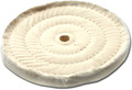Zephyr White Muslin 86/80 30 Ply 3-Row Sewn Buffing Wheel