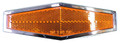 Hexagon Amber Reflector with Chrome Rim - Single