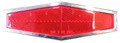 Hexagon Red Reflector with Chrome Rim - Single