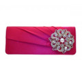 Pink Satin Clutch Bag