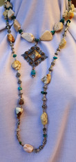Natural Howlite and Real Turquoise necklaces.
Interchangeable pendants
