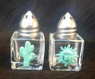 CACTUS AND SUN SOUTHWEST SALT AND PEPPER SHAKERS