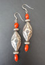 Coral and Silver Southwest Style Earrings. Hypo-Allergenic. These only look heavy, but are VERY lightweight! You wont even know you have them on. PROUDLY HANDMADE IN THE USA