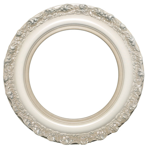 Round Frame In Taupe Finish Antique Wooden Picture Frames With Ornate