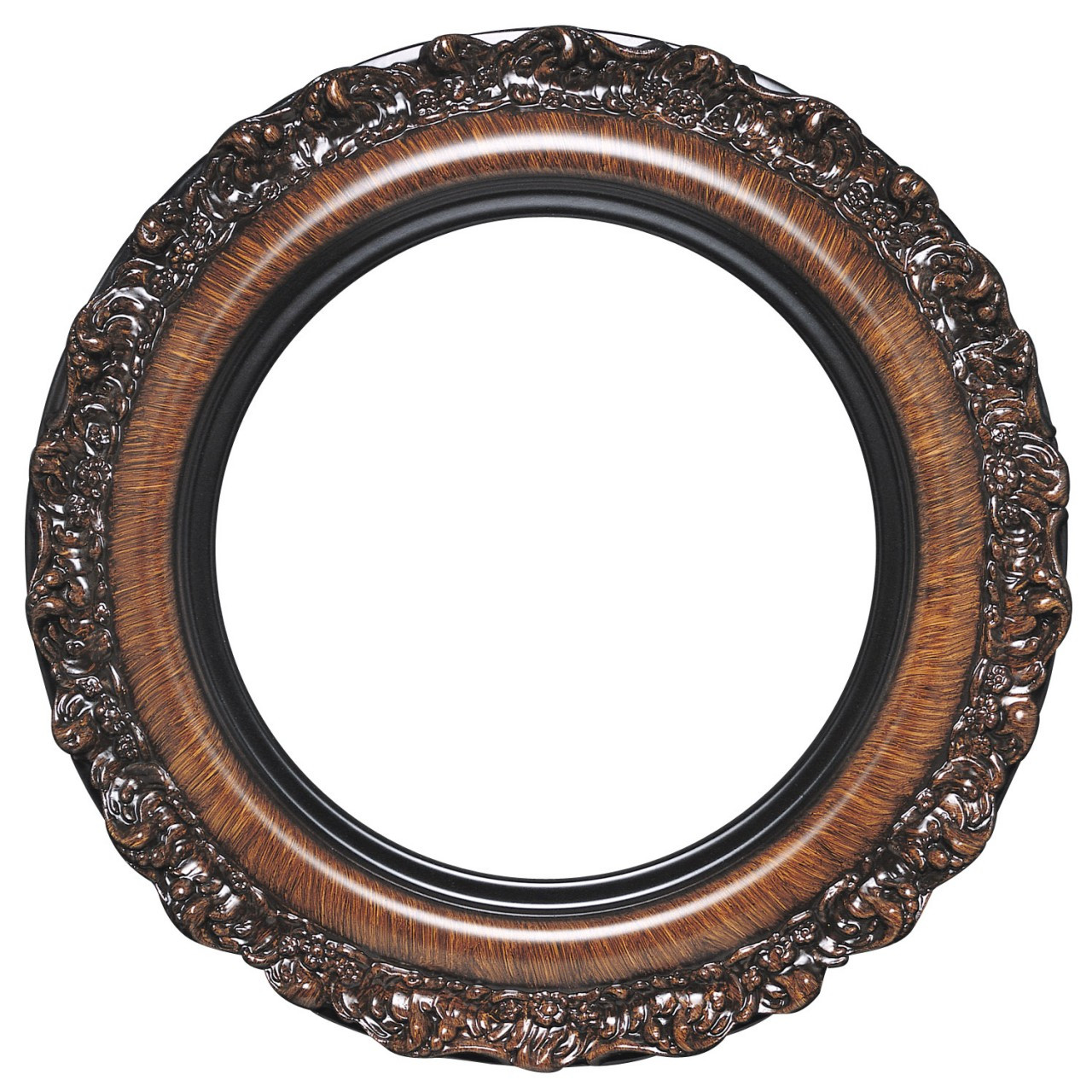 Round Frame in Vintage Walnut Finish| Antique Stripping on Vintage ...