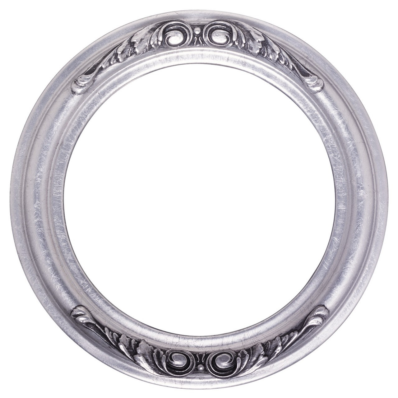 Round Frame in Silver Leaf Finish with Black Antique| Silver Picture ...