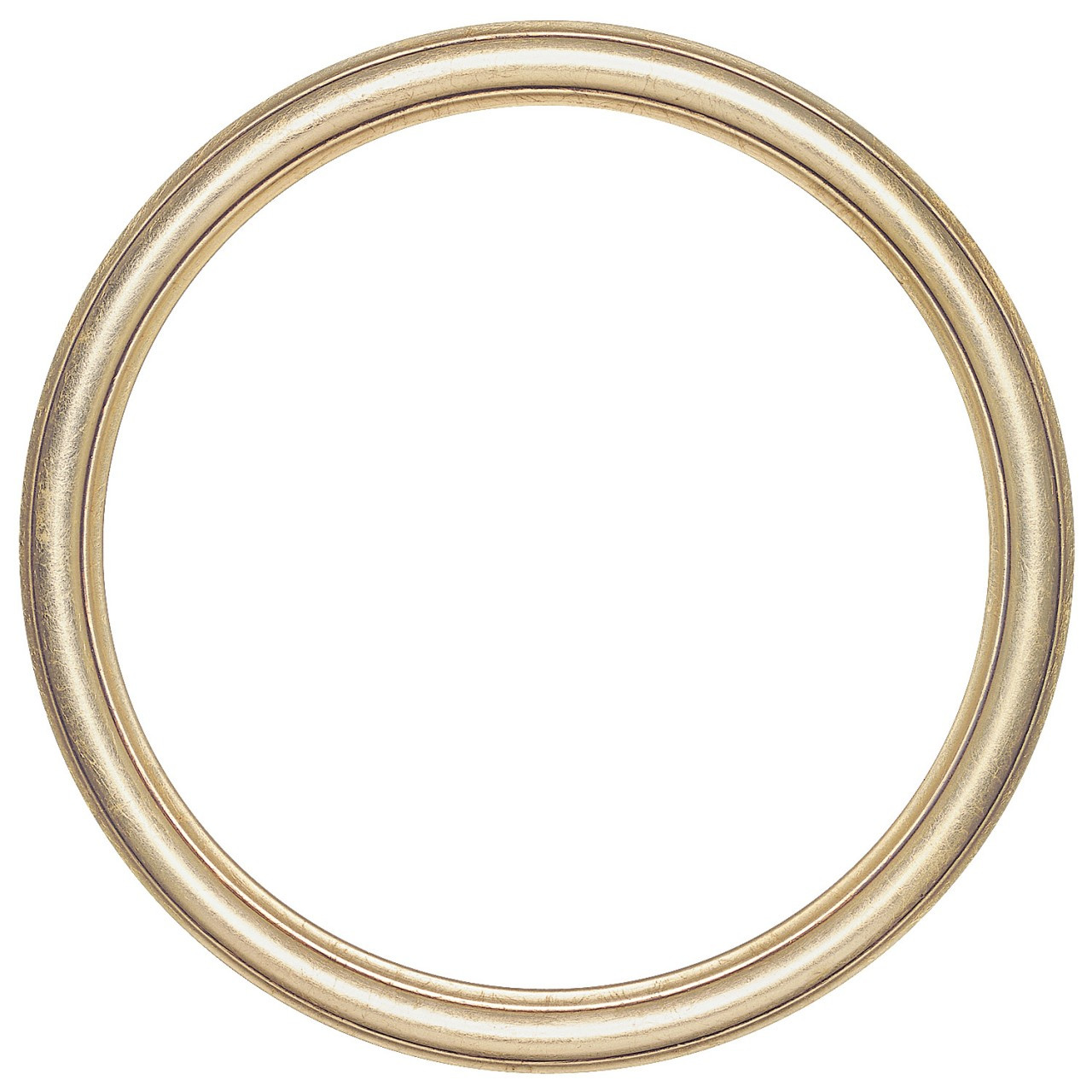 Round Frame in Gold Leaf Finish | Simple Antique Gold Wooden Picture Frames