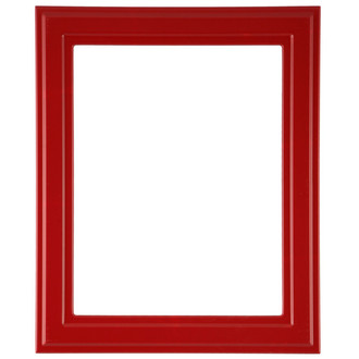 Round Frame in Holiday Red Finish| Simple Red Picture Frames