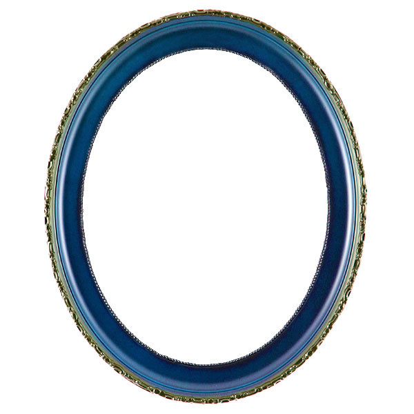 Oval Frame in Royal Blue Finish | Dipped Profile and Outside Decoration ...