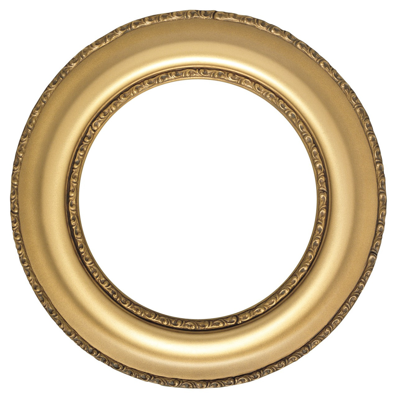 Round Frame in Desert Gold Finish| Antique Gold Picture Frames with ...