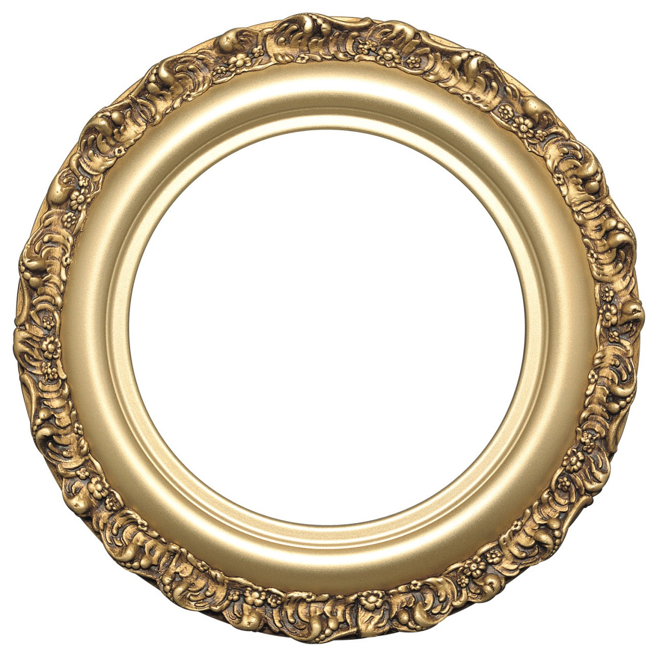 Round Frame in Gold Spray Finish | Gold Paint Wooden Picture Frames ...