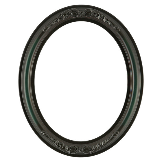 Oval Frame in Hunter Green Finish| Green Picture Frames with Ornate ...