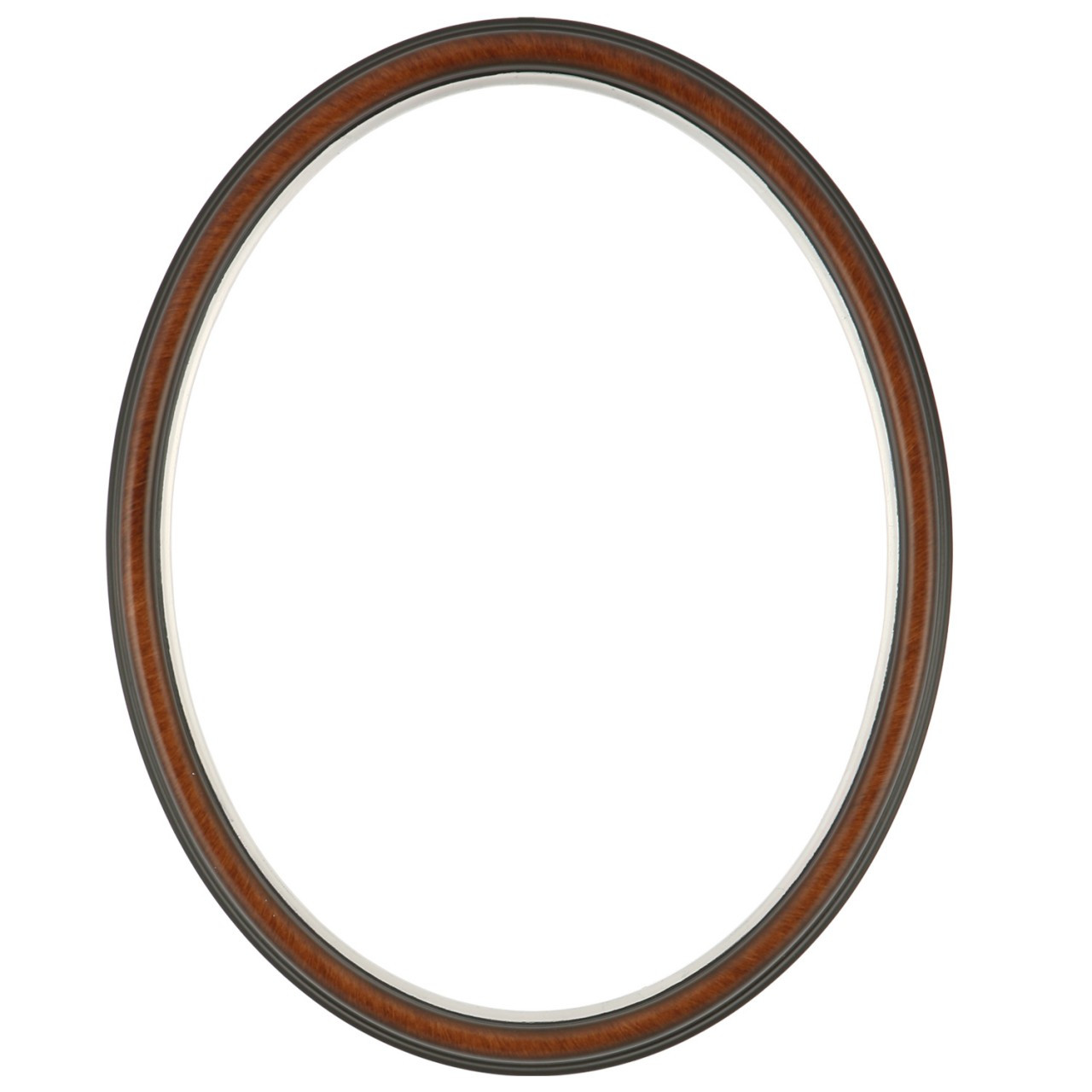 Oval Frame in Vintage Cherry Finish with Silver Lip | Antique Stripping ...