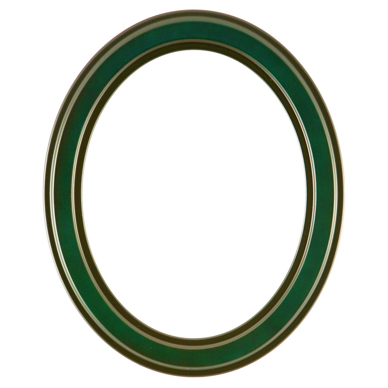 Oval Frame in Hunter Green Finish | Simple Green Picture Frames