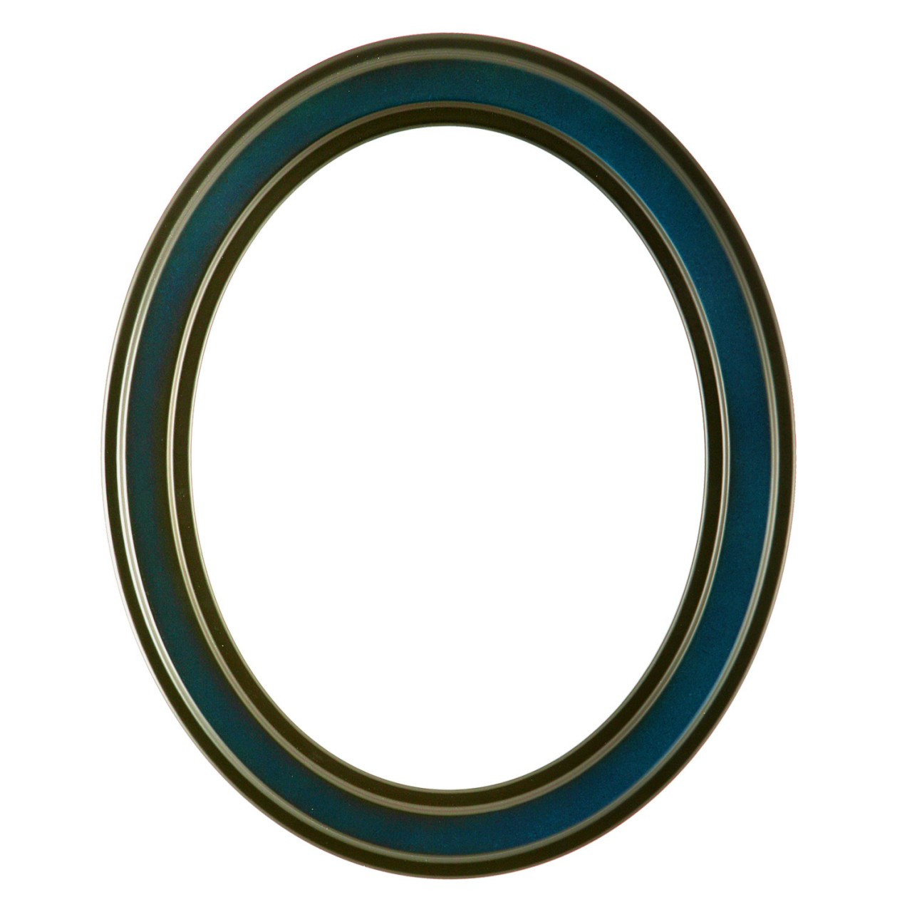 Oval Frame in Royal Blue Finish| Simple Blue Picture Frames