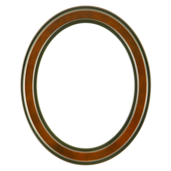 Oval Frame in Walnut Finish| Simple Brown Picture Frames