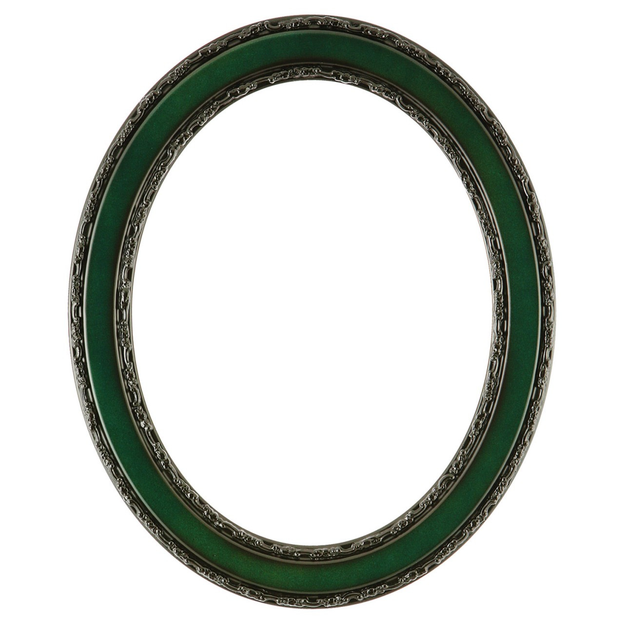 Oval Frame in Hunter Green Finish| Flat Profile Picture Frames with ...