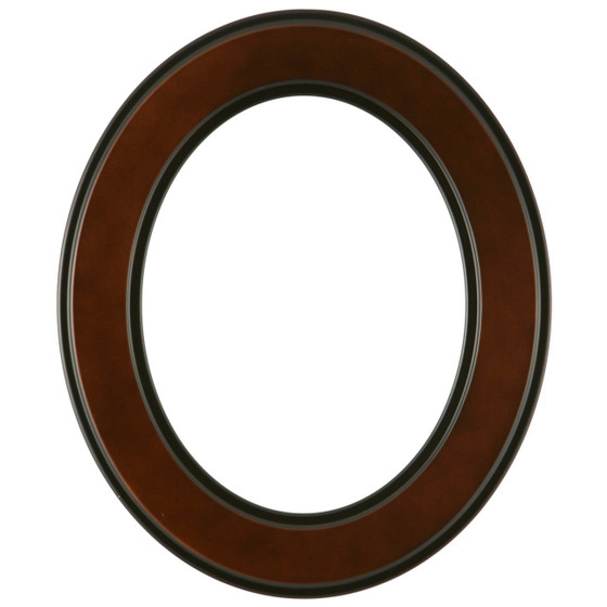 Oval Frame In Walnut Finish Wide Profile Vintage Brown Picture Frames