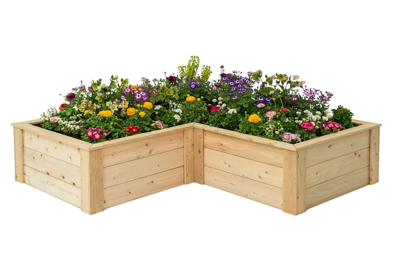 Natural Cedar Elevated Garden Planter